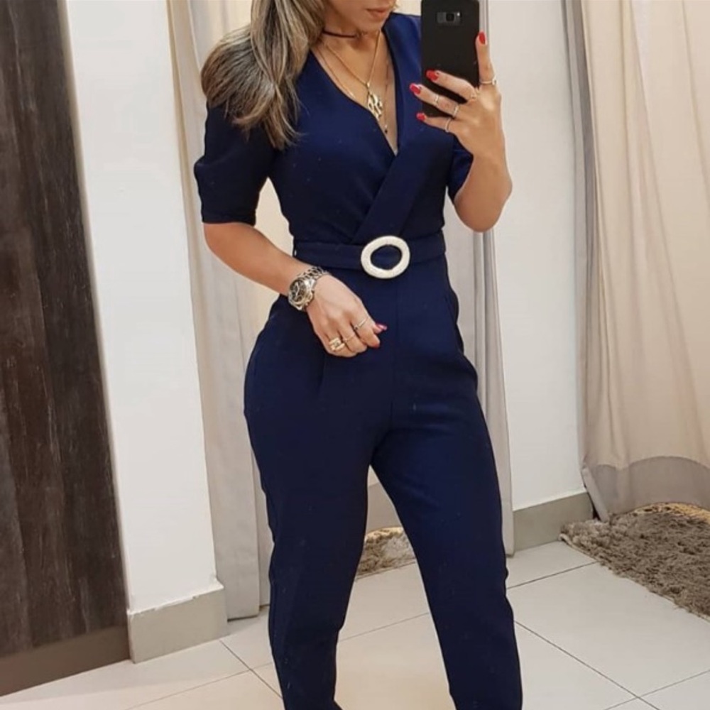 Navy blue jumpsuit